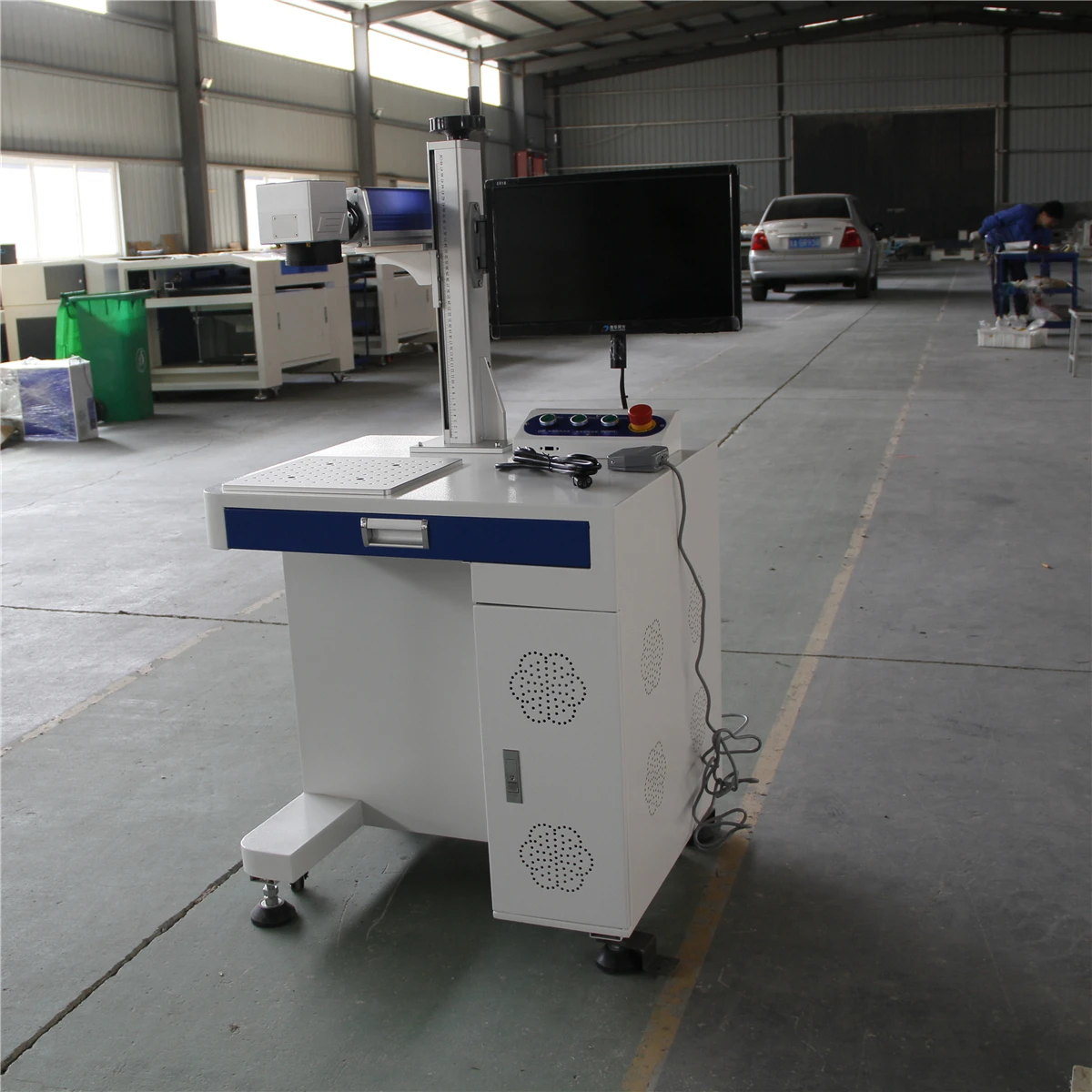2021 Mesin Baru untuk Bisnis Kecil Cangkir Kertas Serat Laser Menandai Mesin 20W 30W 50W Mesin Ukiran Logam