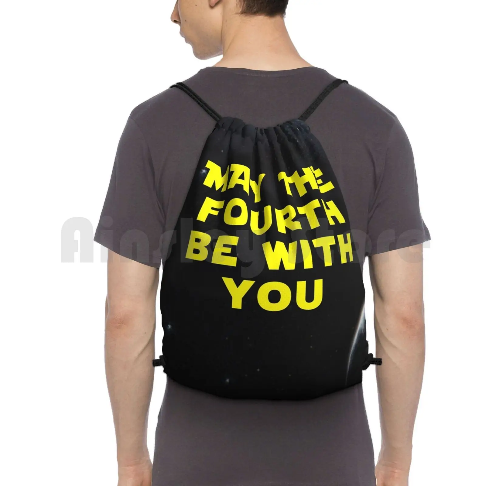 May The Fourth Be With You Outdoor Hiking Backpack Waterproof Camping Sci Fi Science Fiction Galaxy Movies Films Planet Stars