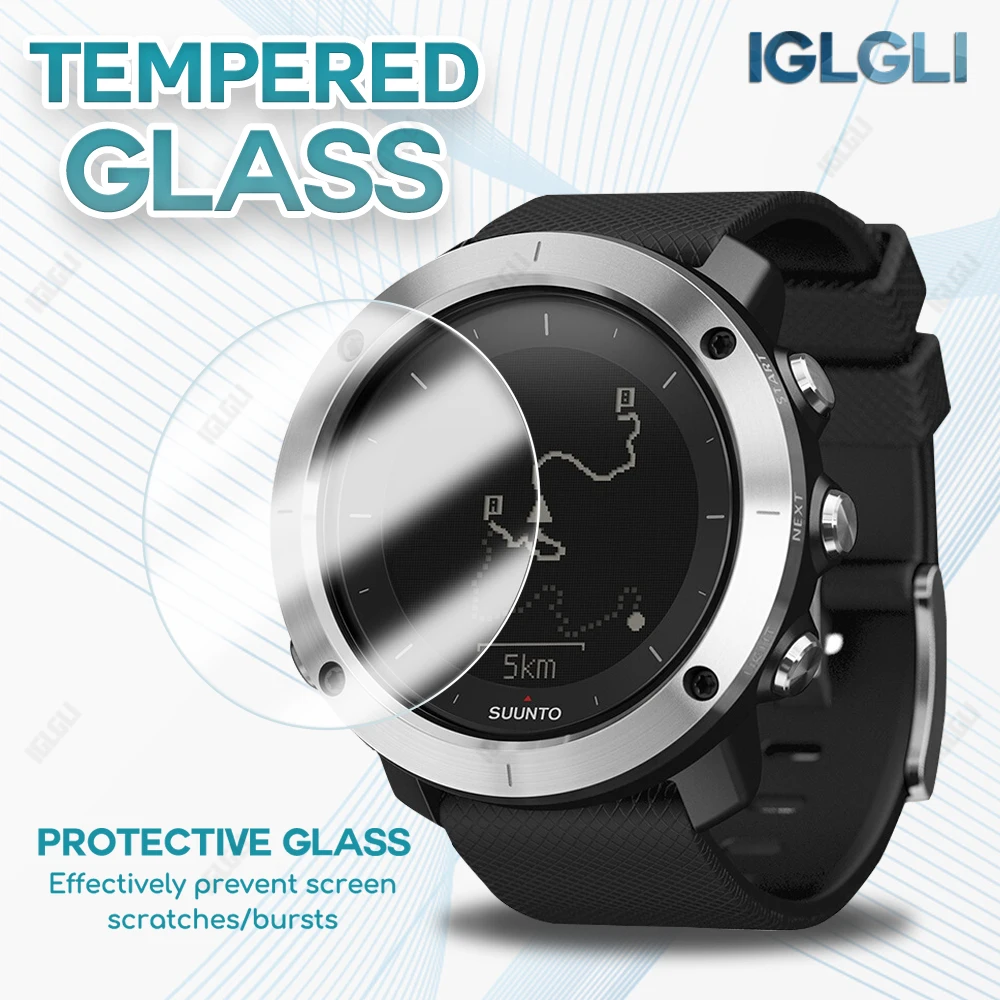 Tempered Glass Protection Film For Suunto Spartan Trainer Wrist HR / Traverse Alpha Smartwatch Screen Protector Protective Glass