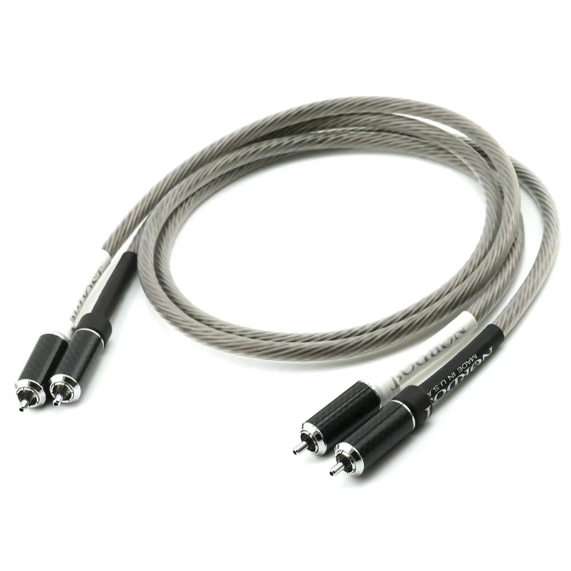 

Good quality hi-end RCA Interconnect RCA Audio cable wire with carbon fiber RCA connector plug