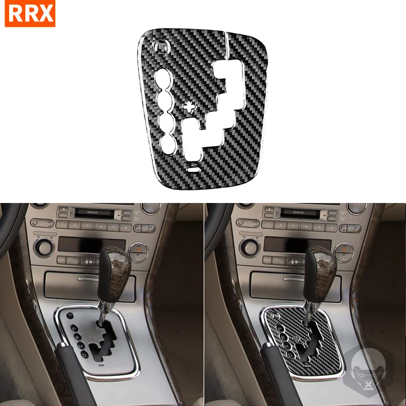 For Subaru Legacy/Outback 2005-2009 Carbon Fiber Stickers Gear Shift Panel Cover Trim Interior Styling Decoration Accessories