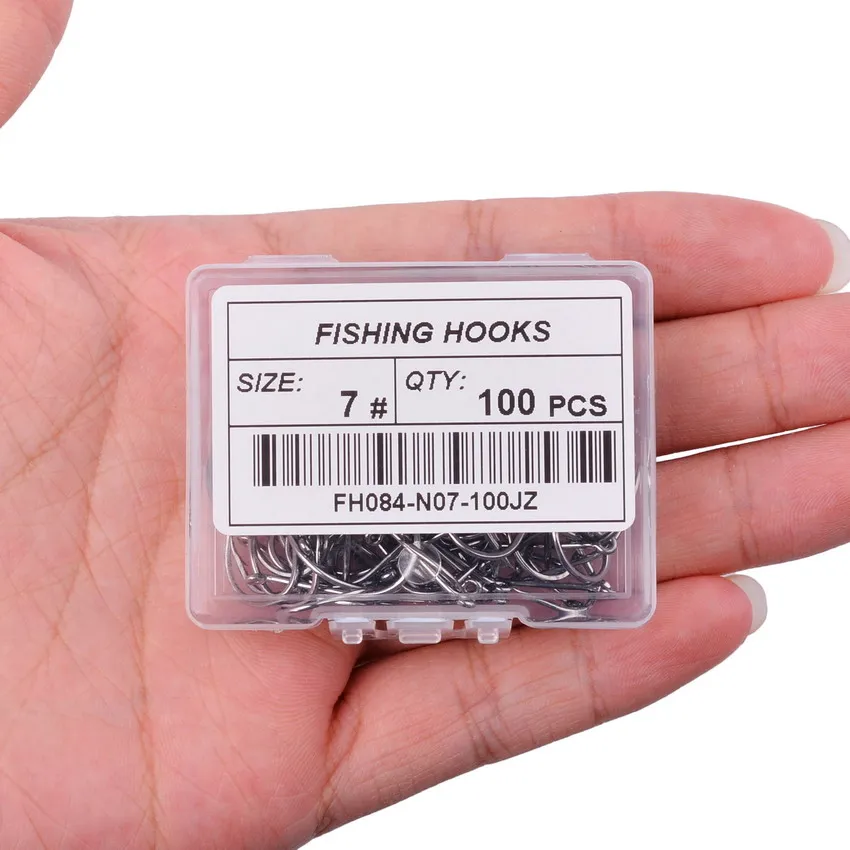 50/20pc Box High Carbon Chinu Fishing Hook Single Hook With Eye Carp Catfish Anzol Fish Hooks Japan Fishing Tackle Jig Fishhook