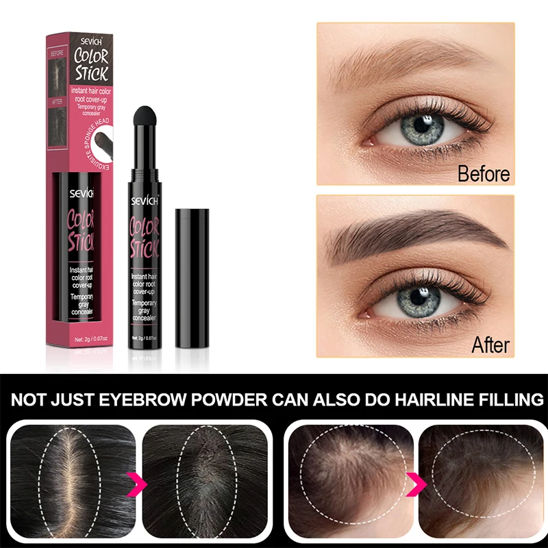 Sevich Eyebrow ชุดจัดแต่งทรงผม Dark สีน้ำตาลแต่งหน้า Stencils Eyebrow แปรงเพิ่มเครื่องสำอางค์ Eyebrow Tint Pen