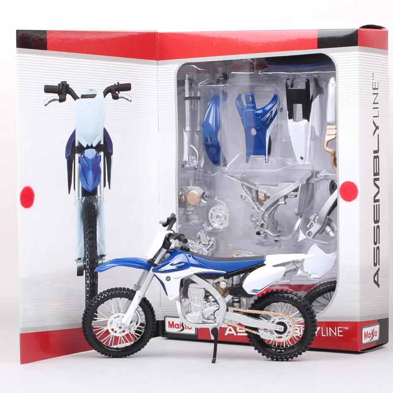 Maisto Assembly line 1:12 scales Yamaha YZ450F Motorcross bike model Diecasts & Toy Vehicles motorcycle dirt children\'s DIY toy