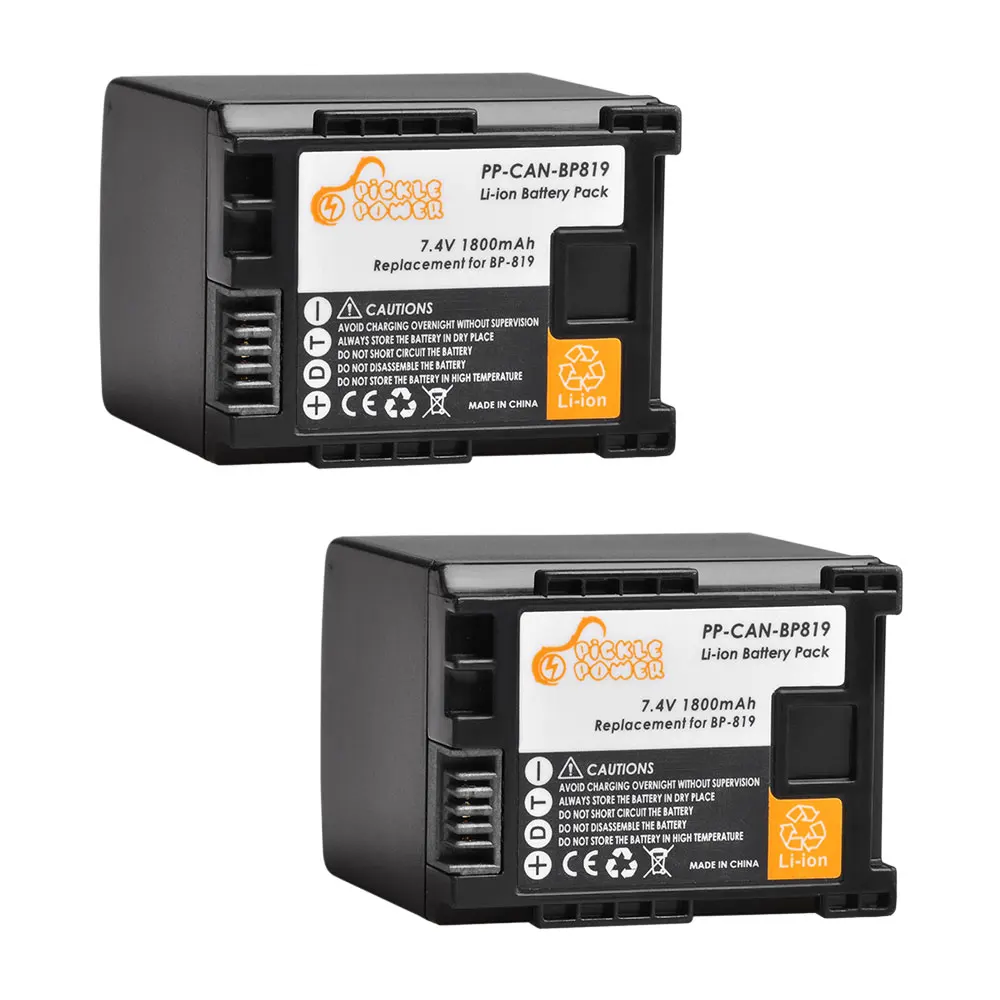 1800mAh BP-819 BP 819 Battery For Canon HG31 XA10 HF20 HF10 HF100 HF100E HG20 HG21 HF11 HFS100