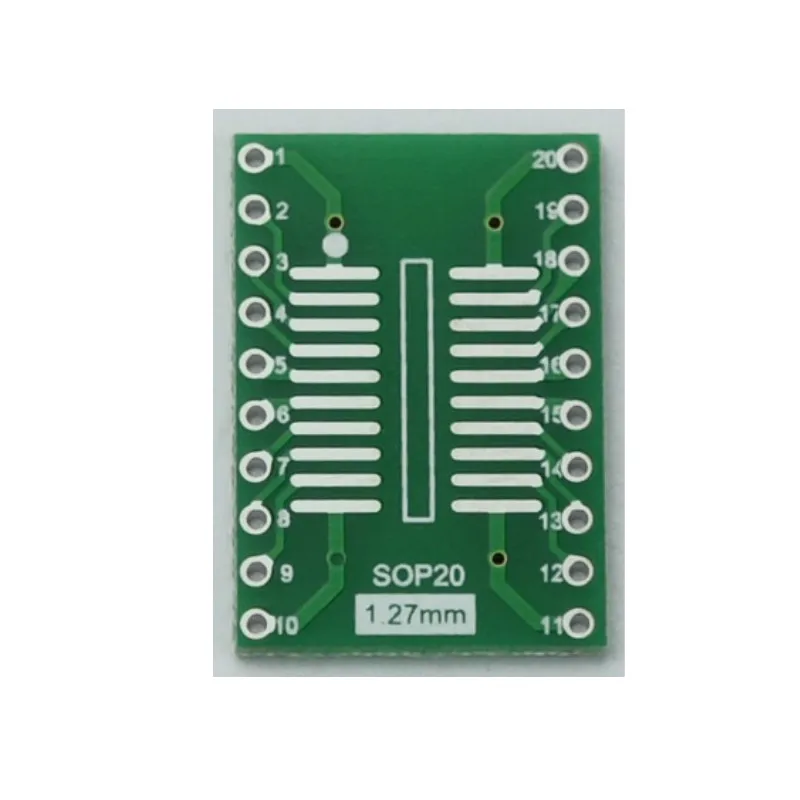 SO SOIC SOP20 à DIP20 IC adaptateur sop20 prise test carte d'expérimentation pcb