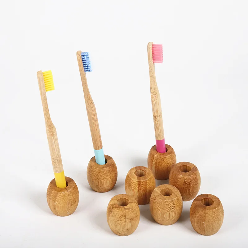 

1PCS Eco Friendly Bamboo Toothbrush Holder Wooden Toothbrushes Bathroom Stands Natural Vegan Zero Waste Accessories Tools