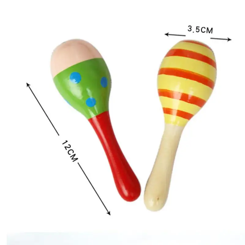 Baby Wooden Sand Hammer Wireless Instrument Toys Early Education Tool Rattle Musical Instrument Percussion Gifts for Boys Girls