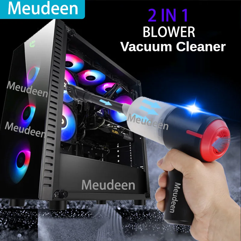 

Handheld Vacuum Cleaner&Cordless Air Blower 2in1,Mini Air duster Electric cleaner tool for Computer keyboard,PC,Piano,Pet,laptop