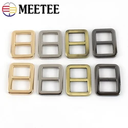 Meetee 5/10pcs 13/16mm Metal Tri-Glide Adjust Buckles Webbing Adjustment Sliding Hook Buckle Bag Strap Decor Ring Hardware Part