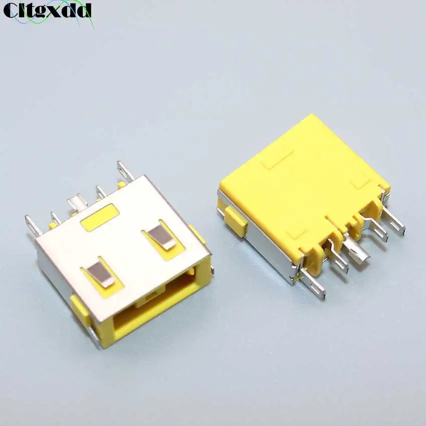 Cltgxdd 1PCS Laptop DC Power Jack Socket Connector For Lenovo G400 G405S G505 G490 G500 G505 Z501 Yellow Square Head