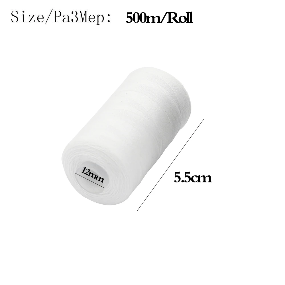 D&D 500M Strong and Durable Sewing Threads for Sewing Polyester Thread Clothes Sewing Supplies Accessories White  Black