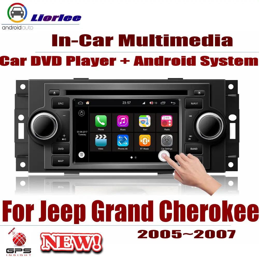 

Car Radio DVD GPS Player Navigation For Jeep Grand Cherokee 2005-2007 Android HD Displayer System Audio Video Stereo In Dash