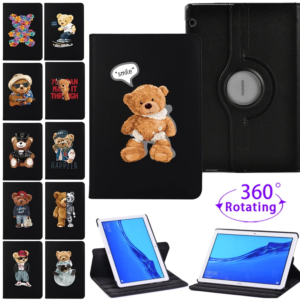 

360 Degree Rotation PU Leather Stand Cover Huawei MediaPad T5 10 10.1"/MediaPad T3 10 9.6" Smart Case