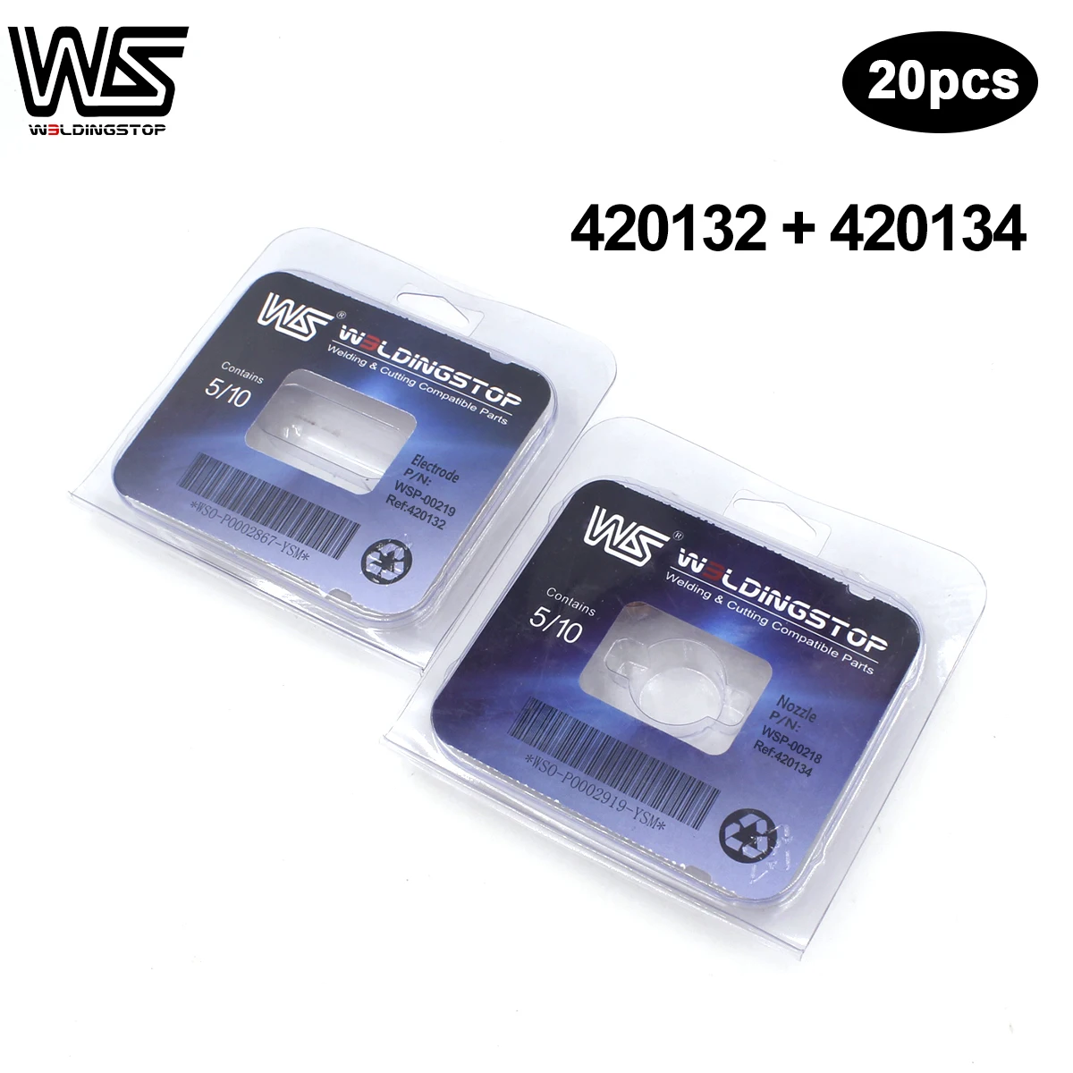 WS 420134 + 420132 AR T30 Bico Dicas + kits de substituição de Consumíveis de corte Plasma Eletrodos Pwmx 30 10 + 10 pcs/lot