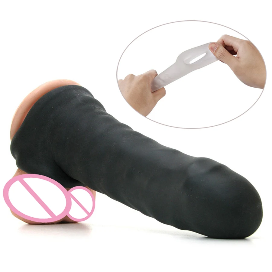 Herbruikbare Condoom Soft Spikes Voor Penisvergroting Cock Ring Penis Extender Dick Cover Condooms Intieme Goederen Voor Mannelijke Seksspeeltjes