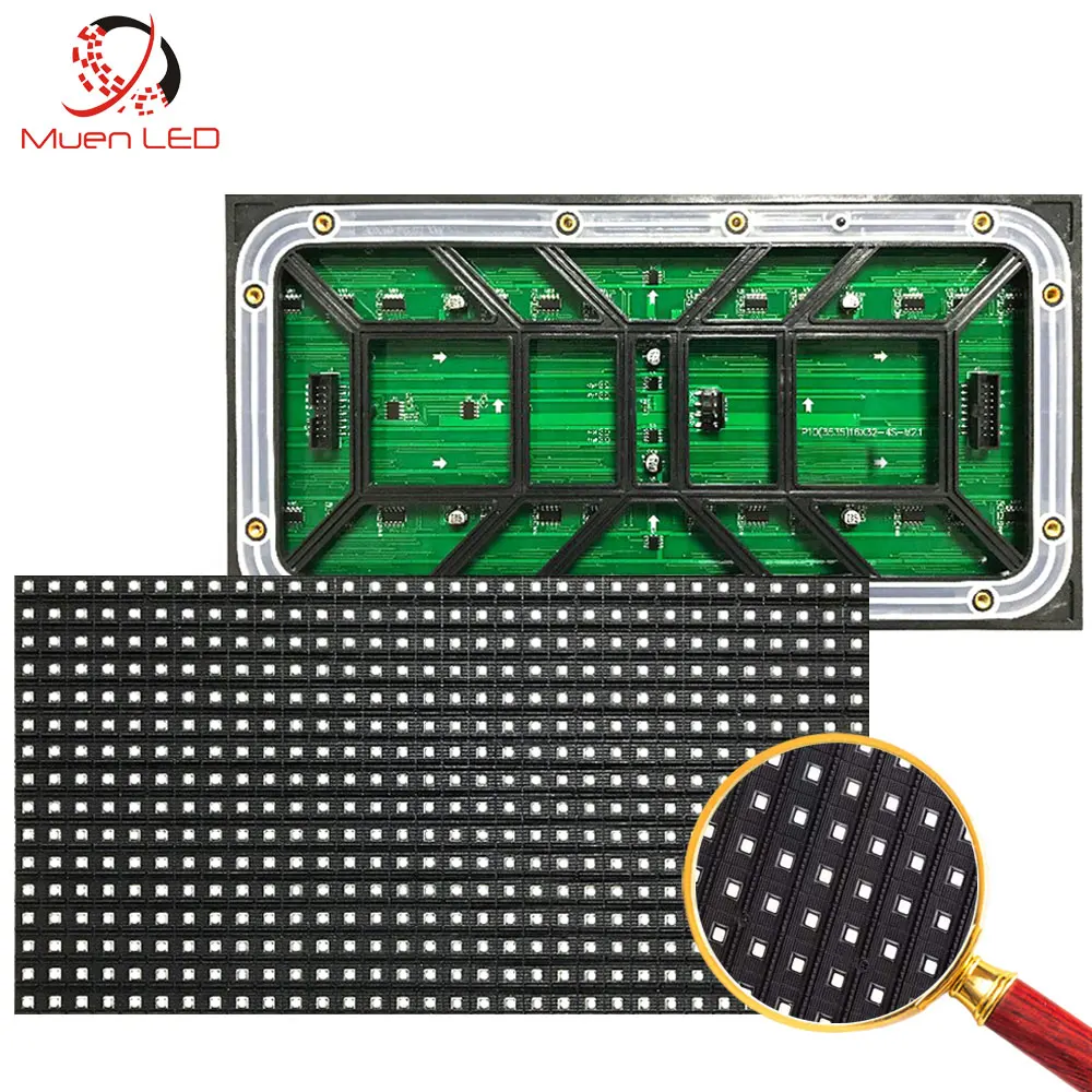 Pełnokolorowy wyświetlacz LED SMD3535 P10 z modułem zewnętrznym 320x160mm Najniższa cena