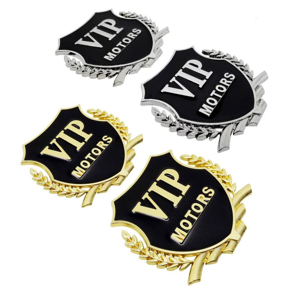 1pcs Metal Car Body Sticker VIP Logo Rear Trunk Emblem Decals For Audi S Line A3 B5 B7 A5 A6 C5 C6 C7 A7 Q3 Q5 Q7 Quattro