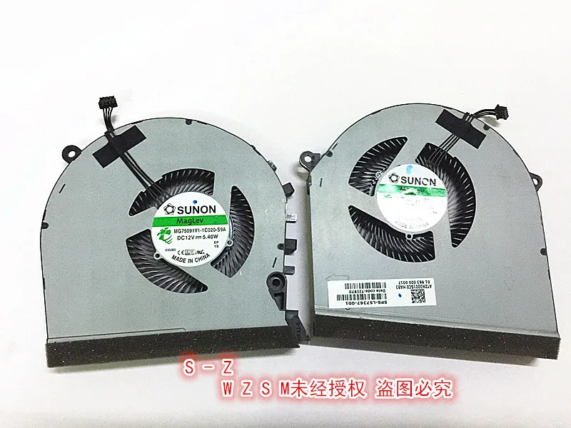 laptop CPU GPU Cooler fan for HP 5 PLUS 17-CB TPN-C144 MG75151V1-1C010-S9A MG75151V1-1C020-S9A MG75091V1-1C010-S9A DC12V 5.40W