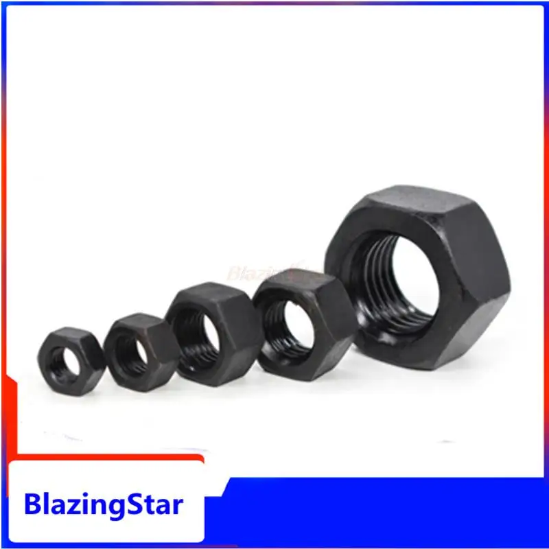 1/2/5/10/20/25/50 Black Grade 8.8 steel DIN934 Hex Hexagon Nut M1.4 M1.6 M2 M2.5 M3 M3.5 M4 M5 M6 M8 M10 M12 M14 M16 M18 M20 M24