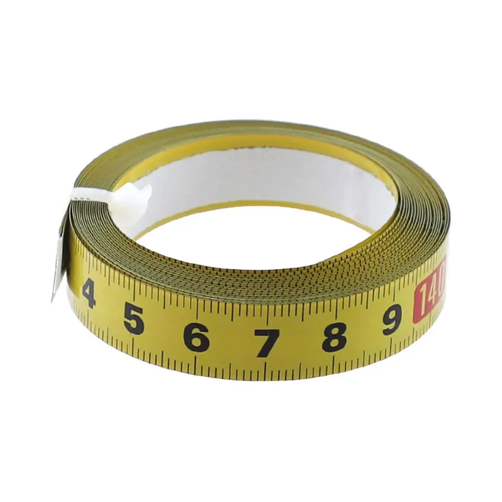 1-5M Metric Miter Saw Track Tape Measure Self-adhesive T-track Scale Steel Ruler Table Woodworking Measuring Tools for Carpenter