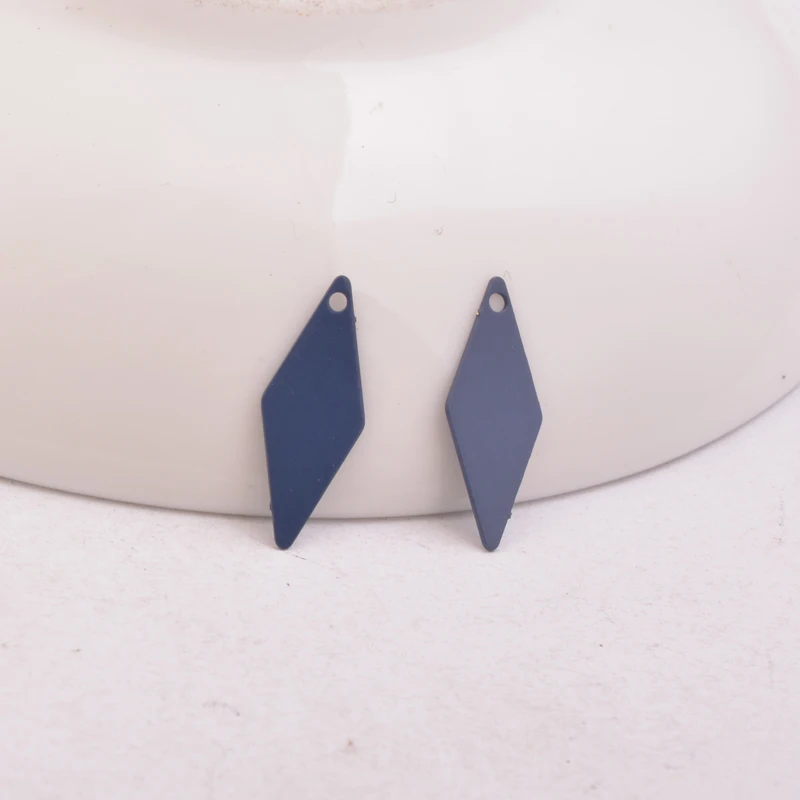 100 Stück AC10969 7*18mm Quadratische Anhänger Rhombus Ohrring Anhänger Zubehör für Damen Bijoux Geometrisch – Detail 7
