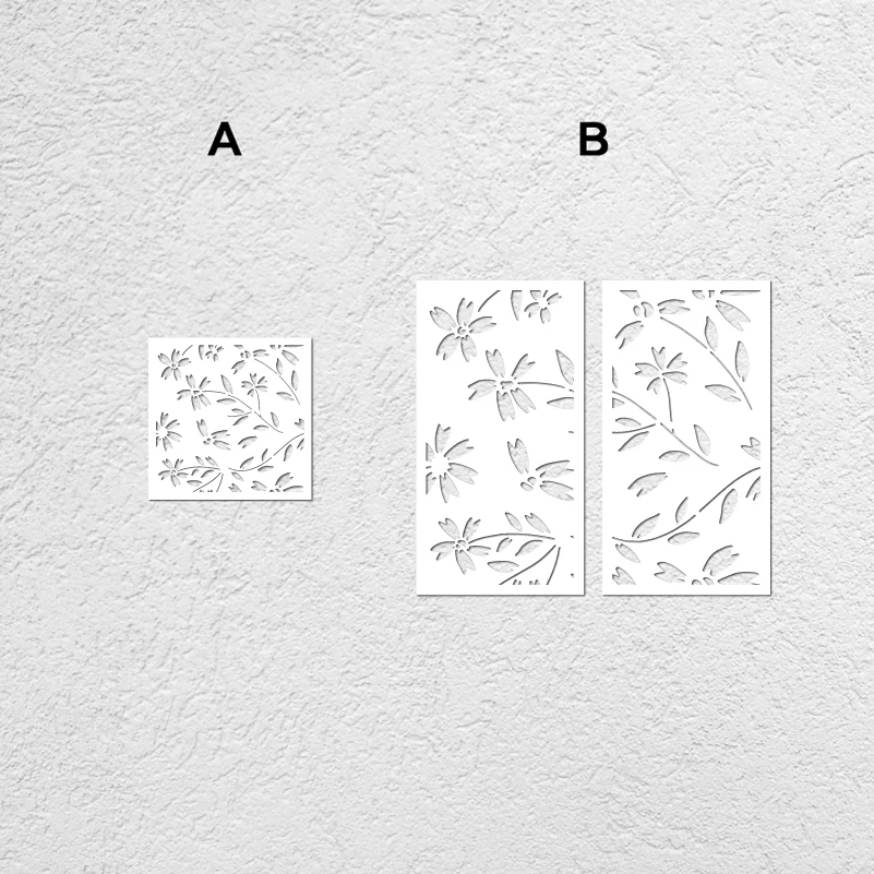 40cm - 60cm Stencil For Wall Large Paint Painting On The Decor Furniture Template Door Cherry Blossoms Flower Petal Leaf S088