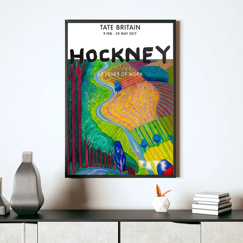 David Hockney Garden With Blue Terrace Print Exhibition Poster Garrowby Hill Canvas Painting Abstract Museum Wall Art Home Decor