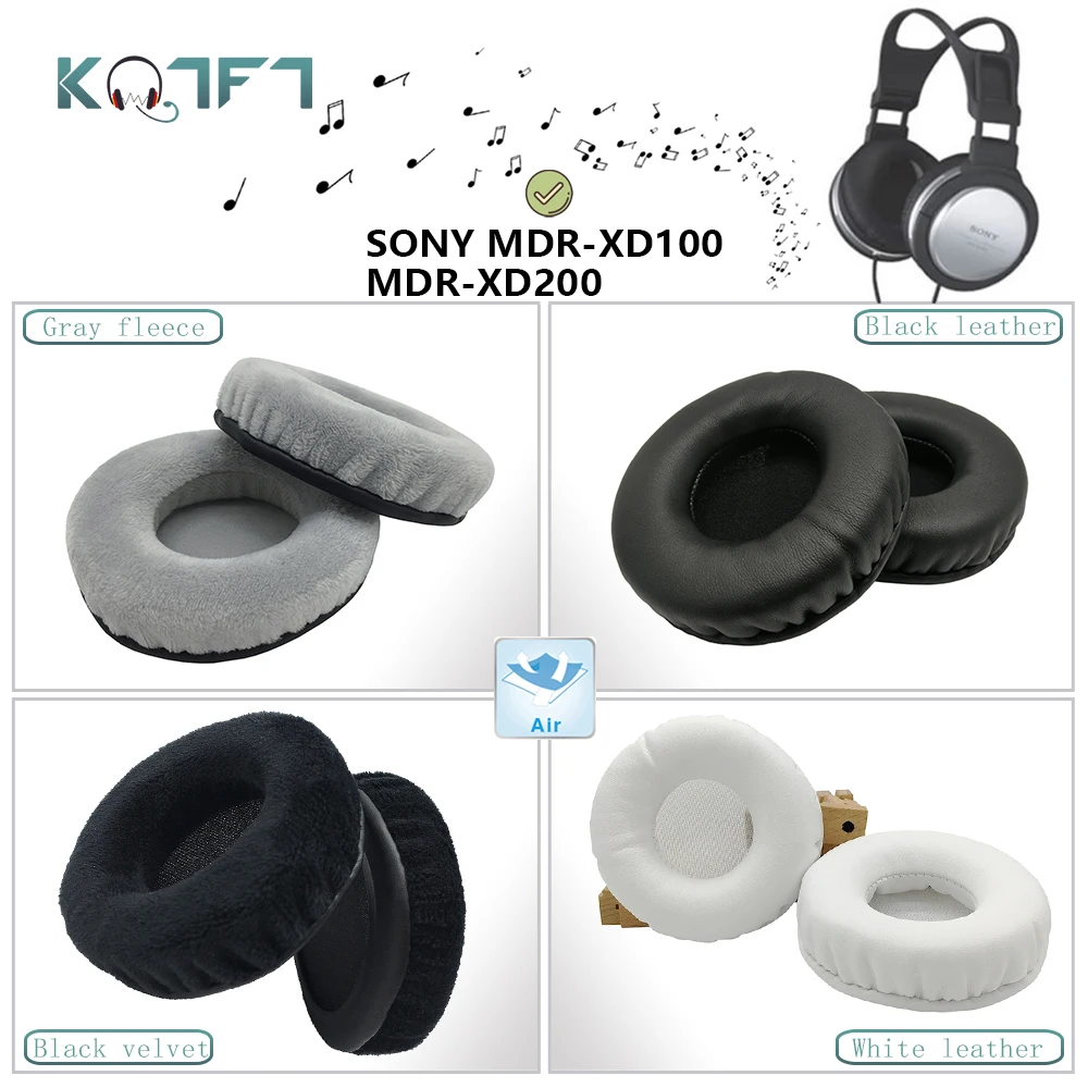 KQTFT round flannel 1 Pair of Replacement Ear Pads for SONY MDR-XD100 MDR-XD200 Headset EarPads Earmuff Cover Cushion Cups