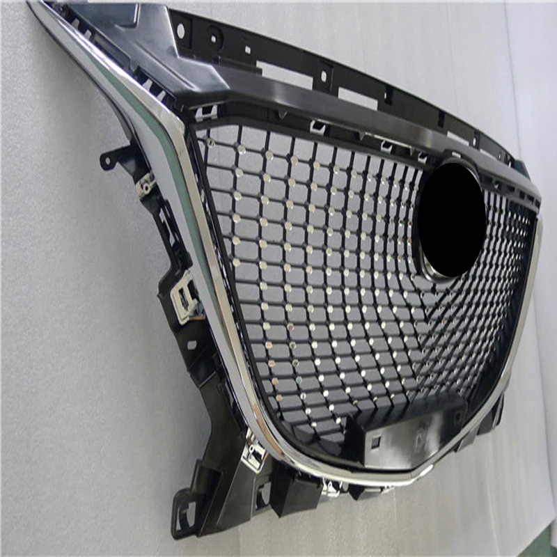 Car Front Bumper Grille For Mazda 3 Axela 2014 2015 2016 Diamond Mazda3 Replacement Exterior Upper Vent Hood Air Splitter Grill