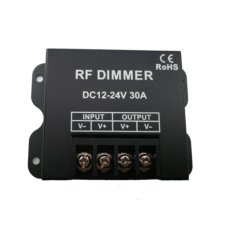 Led Single Strip Dimmer DC12-24V 30A 360W Output Big Power Dimmable 3Key WW CW String Dim Controller with RF Wireless Remote