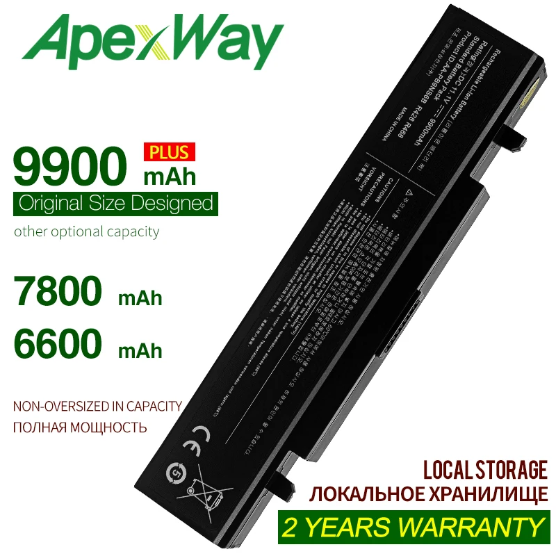 ApexWay 9900mAh R468 10.8V 9Cells laptop battery for Samsung R467 R470 R478 R480 R517 R520 R519 R522 R538 np350v5c AA-PB9NS6B