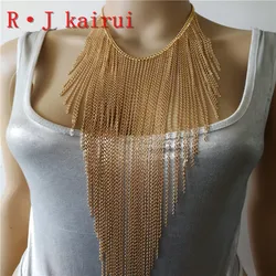 New RJRH23 Fashion Women Handmade Gold Neck Chains Jewelry Unique Layers Necklace Chains Jewelry 3 Colors