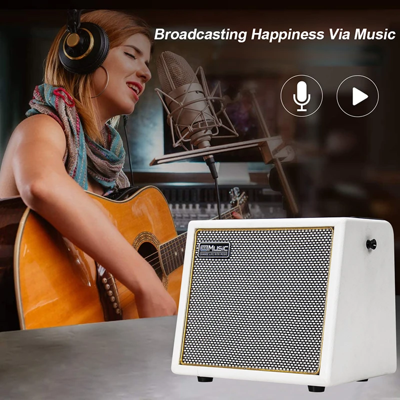 Coolmusic BPMINI akustyczny elektryczny wzmacniacz gitarowy AMP głośnik przenośny Bluetooth akumulator Ukulele Sax skrzypce fortepian Busking