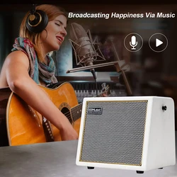 Coolmusic BPMINI amplificador de guitarra eléctrica acústica, altavoz AMP, portátil, Bluetooth, recargable, ukelele, saxo, violín, Piano, Busking