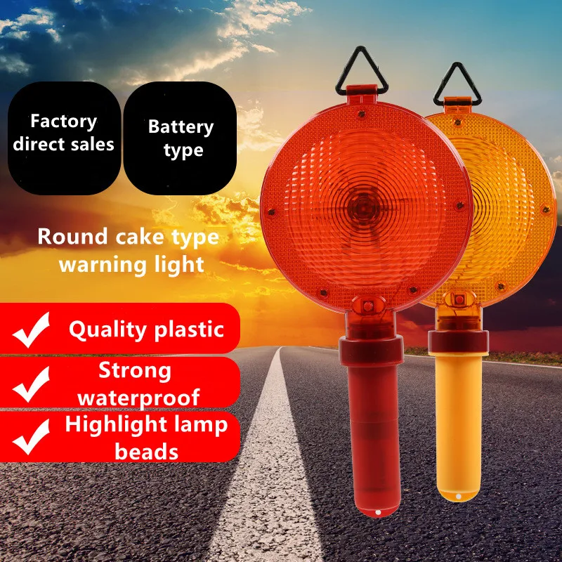 1 stücke Handheld LED Barrikade Licht Signal Verkehrs Sicherheit Warnung Licht Notfall Bau Strobe Licht mit Ring für Hängen