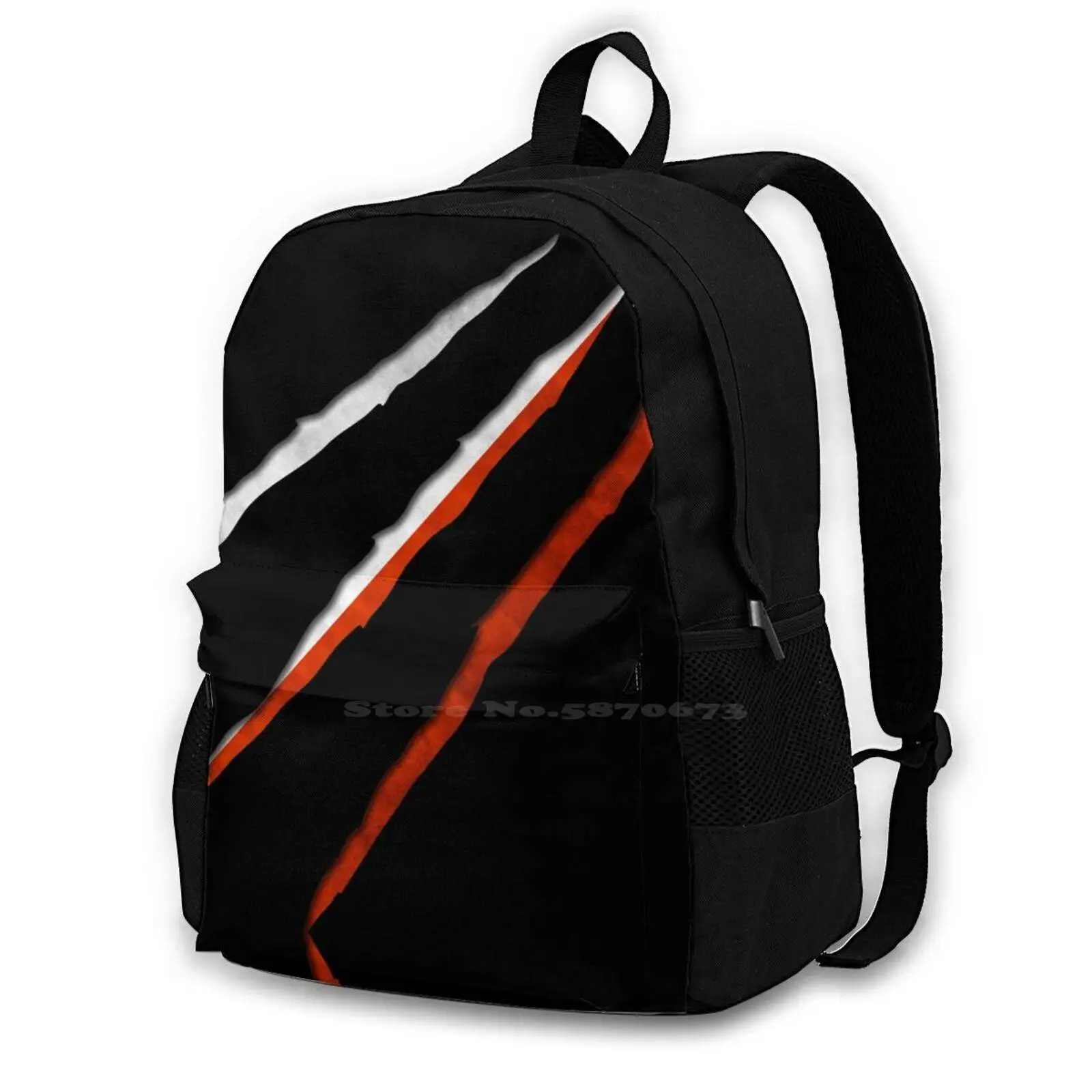 

Poland Flag 408D Print Design Backpack Student Bag Poland Flag Drapeau Nation Sport Red White Rouge Blanc Polska Claw Griffes