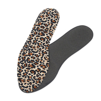 4D Flock Memory Foam Orthotic Insoles Leopard Polka Dot Print Arch Support Flat Foot Feet Care Sole Breathable Soft Shoe Pads