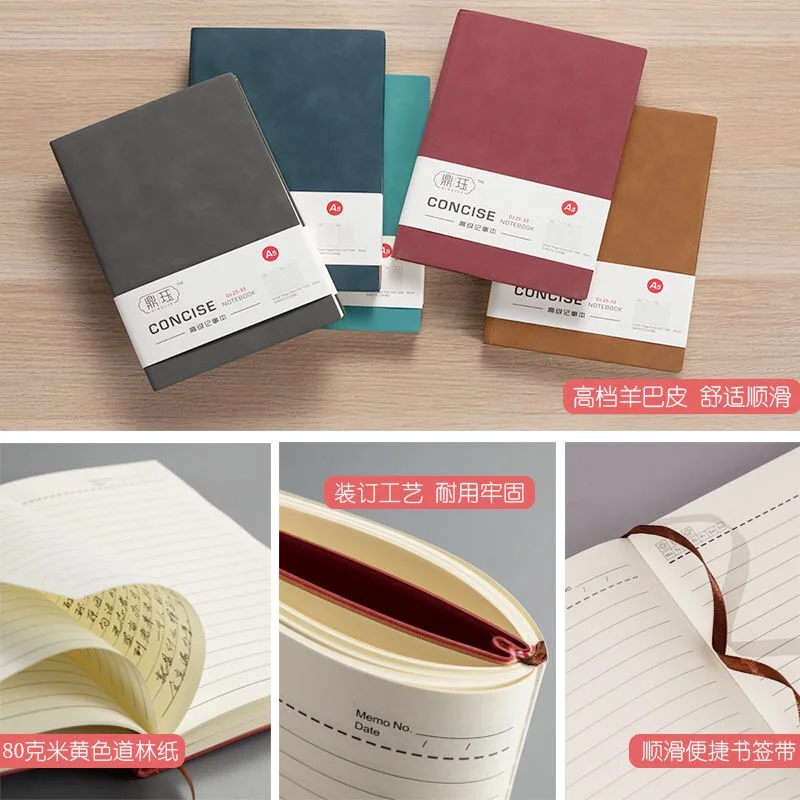 A5 Soft Leathe Cover Notebook Notepad Cute Planner Agenda Travelers Simple Notebook Student School Suplies