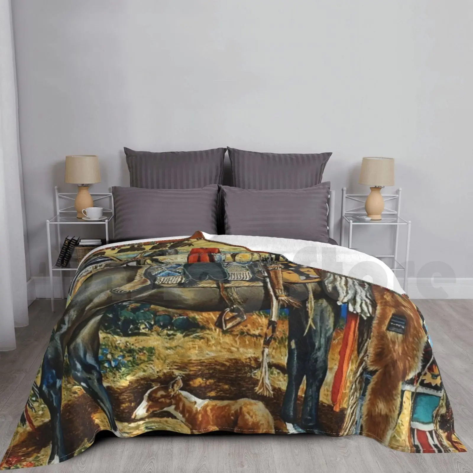 Silk Scarf Les Cheyennes Oliver Rare Blanket Fashion Custom Art Silk Les Cheyennes Oliver Rare Paris Brand