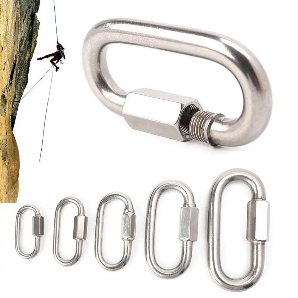 

New Quick Links Chains Buckles Climbing Gear Carabiner Carabiners Safety Snap Hook Chain Connecting Ring