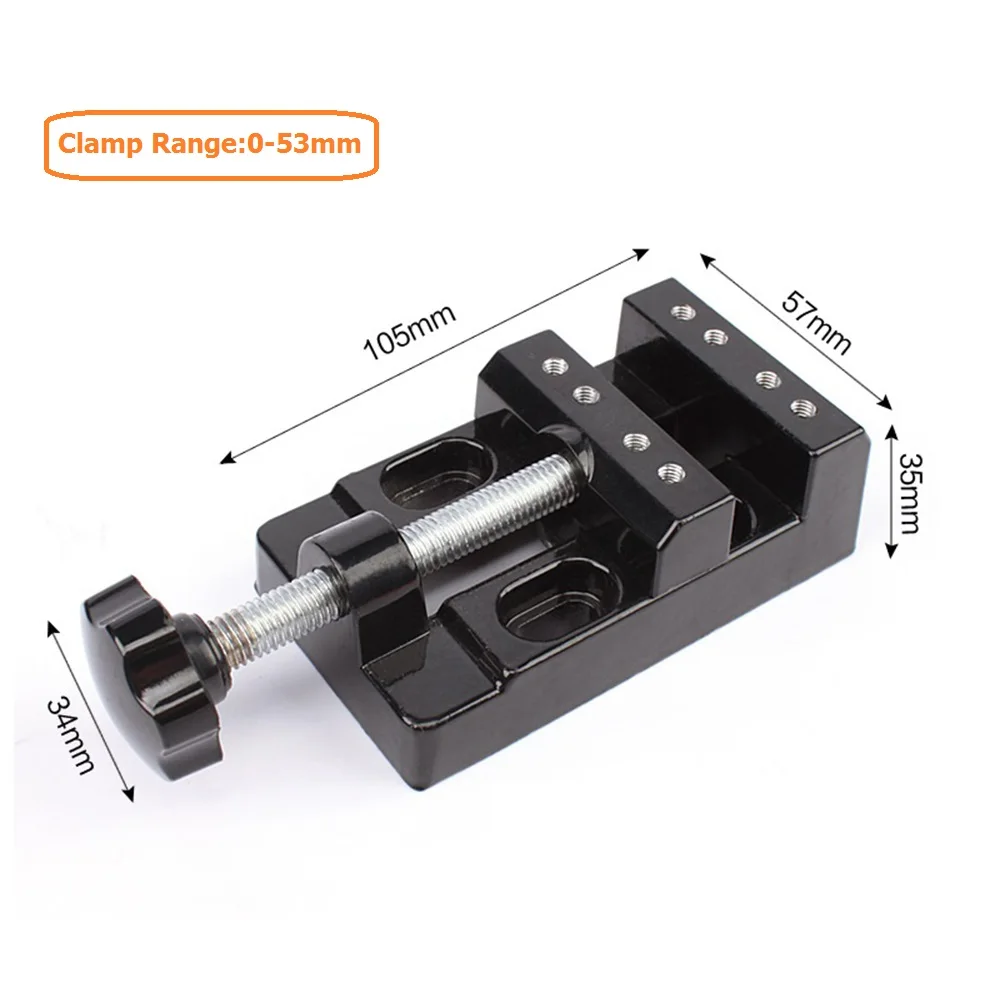 Mini Bench Clamp Flat Table Vice Adjustable Drill Press Vice for DIY Jewelry Walnut Nuclear Drilling Carving Watch Repair Tool