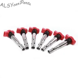 For VW Touareg Porsche Cayenne Panamera Audi A6 A7 Quattro Q5 Q7 V6 3.0L R8 S5 V8 4.2L 6Pcs Ignition Coils 06E 905 115 IC03111