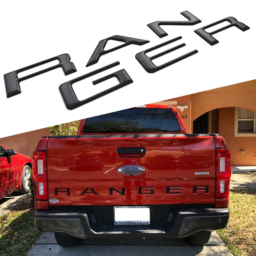 Tailgate Insert Letters for Ford Ranger 2019 2020, 3D Raised & Decals Letters, Tailgate Emblems