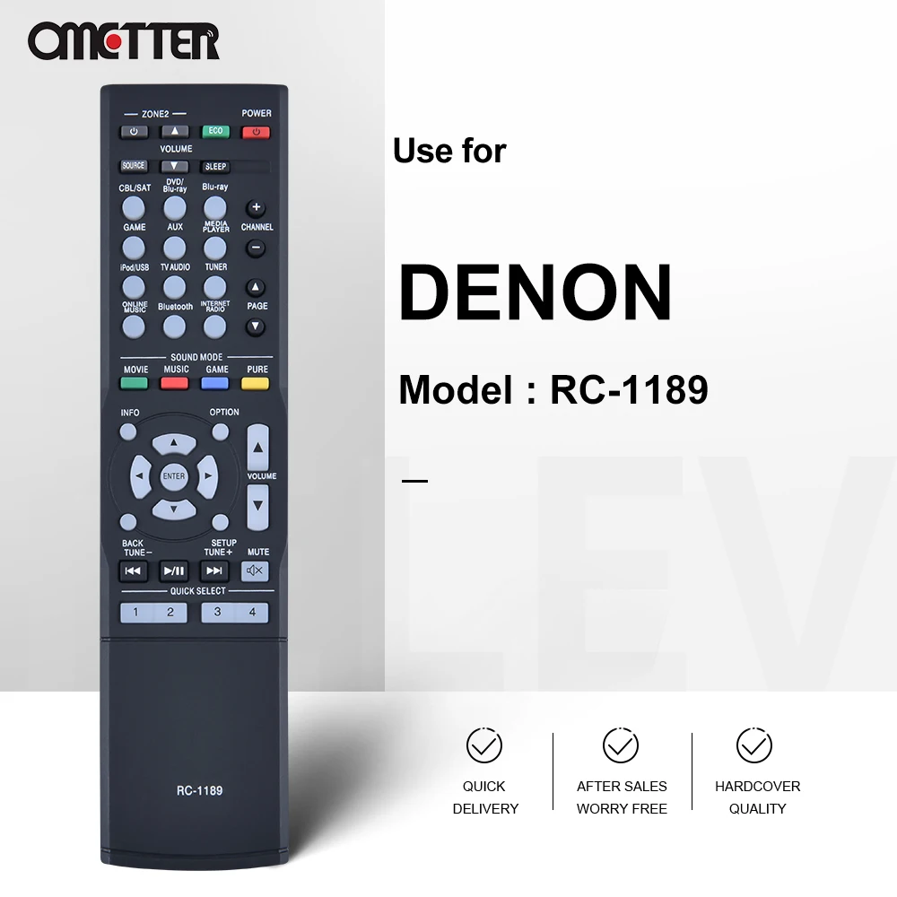 Receptor AV Peças para Controle Remoto Denon, RC-1189, AVR-S700W, AVR-S710W, AVR-S720W, AVR-X1100W, AVR-X1200W