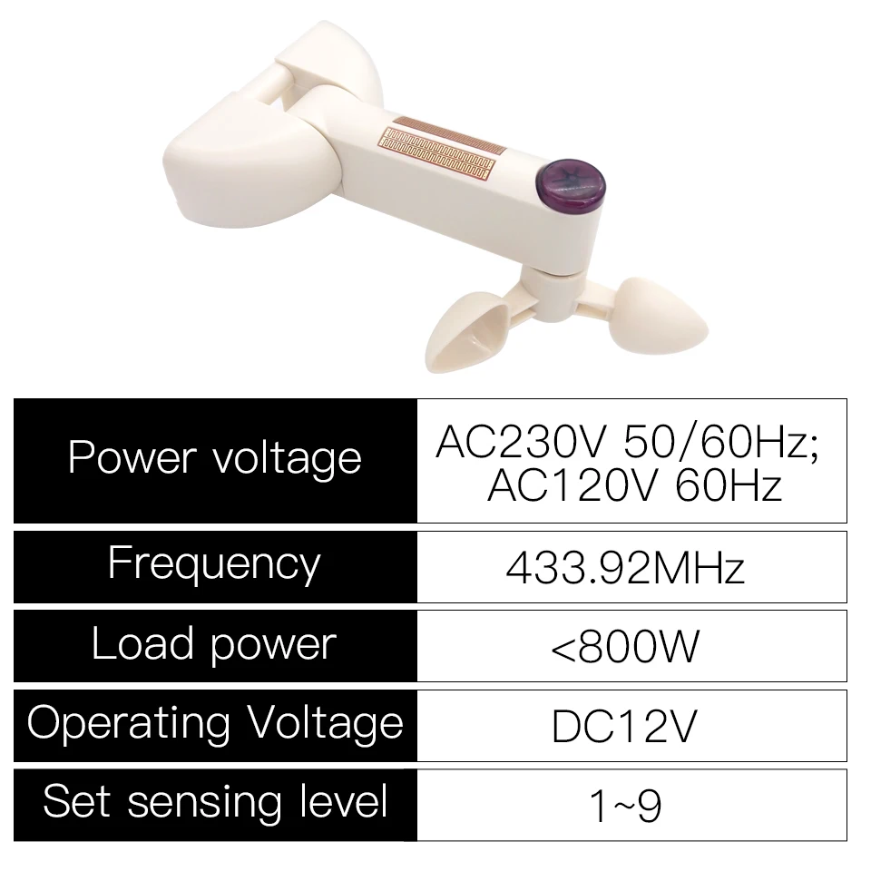 2026 Original A-OK Smart Home 433Mhz Universal Remote Control Switch Weather Sensor Wind Light Rain-Sensitive Close Open Awning
