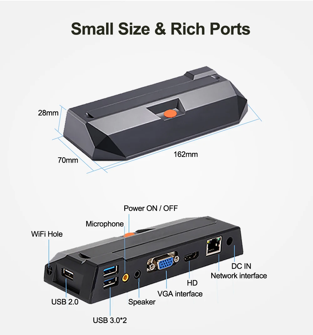 Thin Client R1 Quad-core 4G Flash Computer Virtual Cloud Terminal Window 7/10/XP Local Linux RDP8.0 Desktop HDMI Zero Client