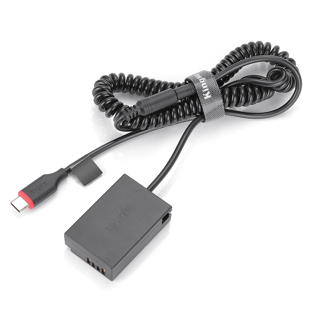 KingMa rodzaj USB C LP-E17 imitacja baterii zasilacz DC ลฤ
cznik do aparatu Canon EOS M3 M5 M6 760D 750D 800D 850D 77D 200D kamery