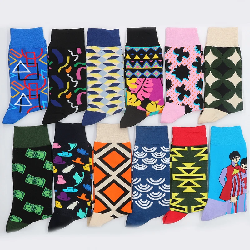 

Men's Cotton Happy Socks Warm Winter Christmas Women's Sock Set Funny Gifts Print From The Factory Dropshipping Contact Us