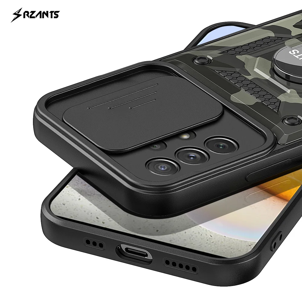 Rzants For Samsung Galaxy A72 A52 A51 A71 A32 4G 5G Case [Jungle tank] Camouflage Len Proetction Ring Holder Military Cool Cover